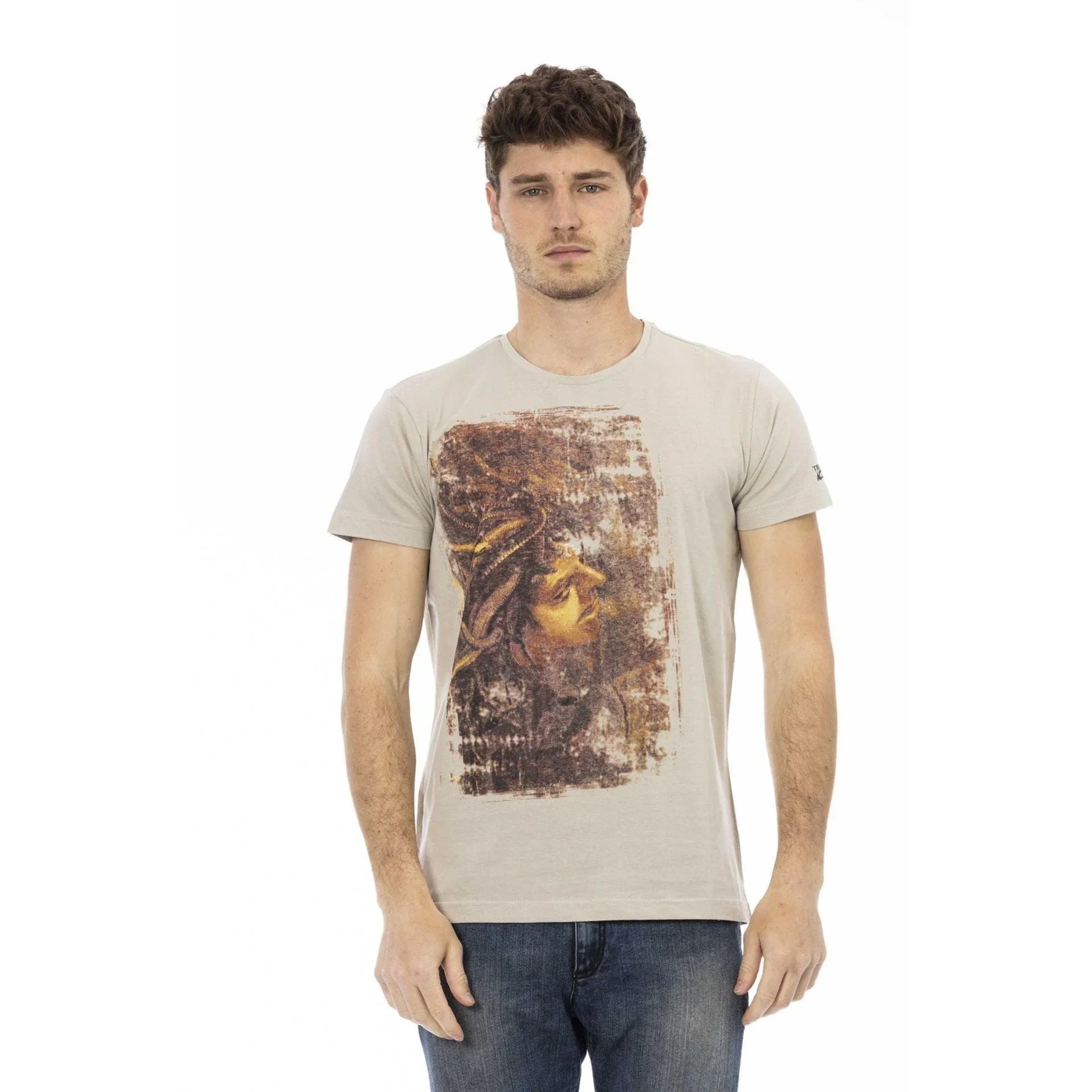 Men Crew-Neck Short-Sleeves T-Shirt – Breathable - Brown -Guocali
