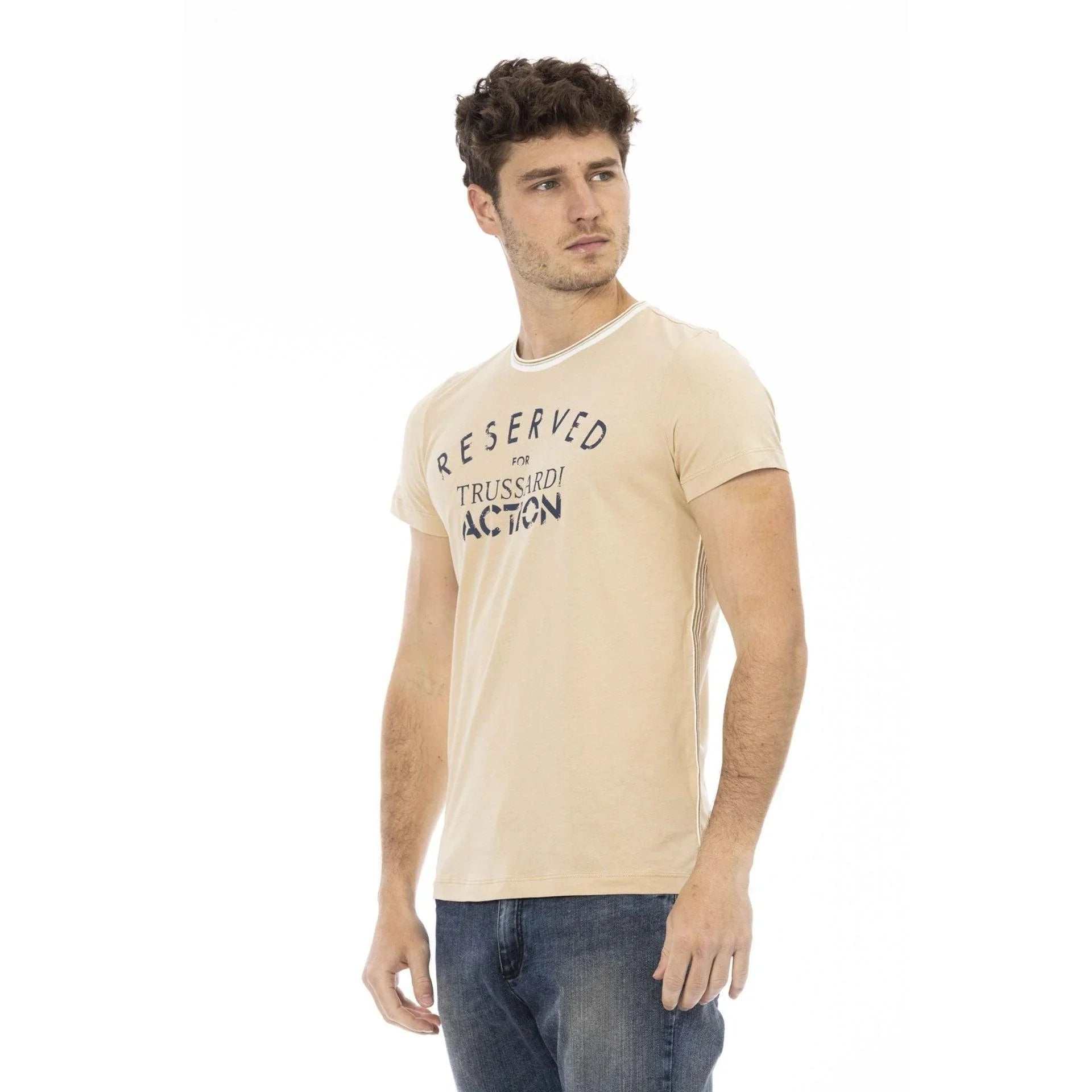 Men Crew-Neck Short-Sleeves T-Shirt – Breathable - Brown -Guocali