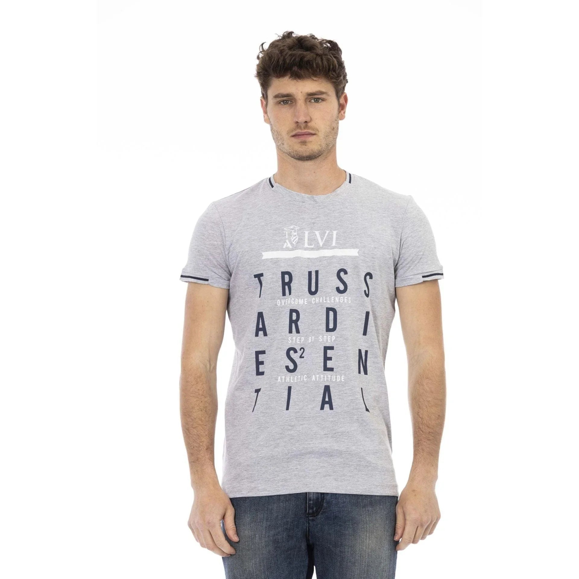 Men Crew-Neck Short-Sleeves T-Shirt – Breathable - Gray -Guocali