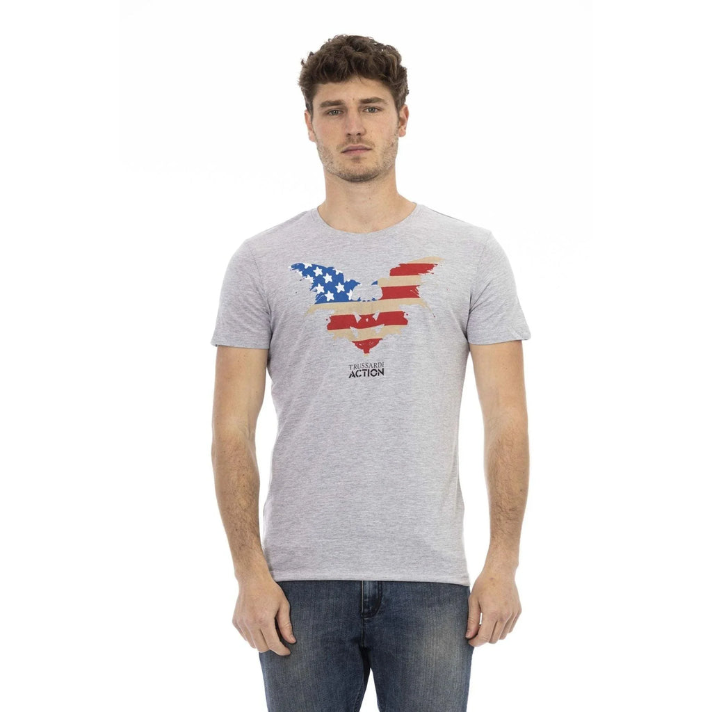 Men Crew-Neck Short-Sleeves T-Shirt – Breathable - Gray -Guocali