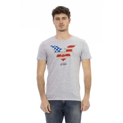 Men Crew-Neck Short-Sleeves T-Shirt – Breathable - Gray -Guocali