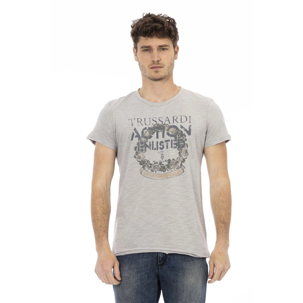 Men Crew-Neck Short-Sleeves T-Shirt – Breathable - Gray -Guocali