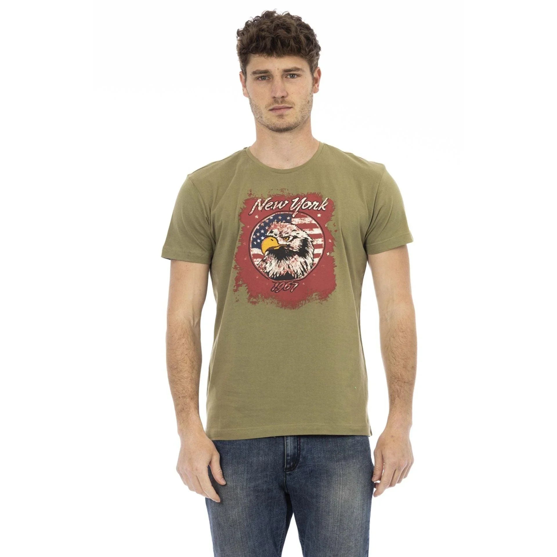 Men Crew-Neck Short-Sleeves T-Shirt – Breathable - Green -Guocali