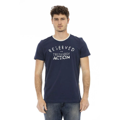 Men Crew-Neck Short-Sleeves T-Shirt – Breathable - Navy, Blue -Guocali
