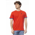 Men Crew-Neck Short-Sleeves T-Shirt – Breathable - Red -Guocali