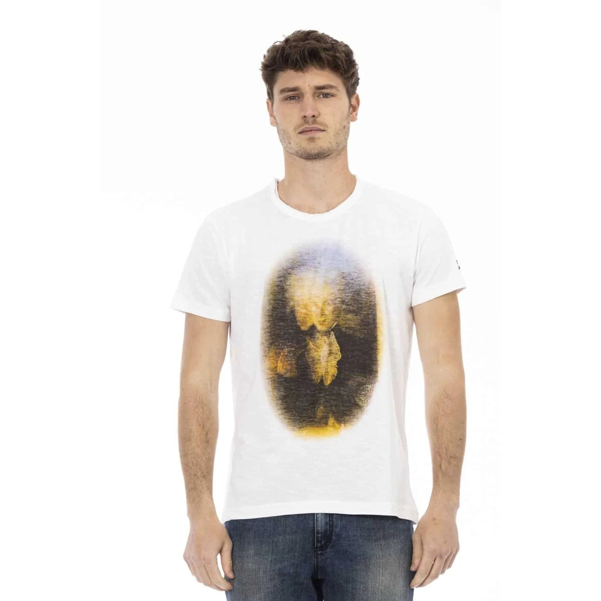 Men Crew-Neck Short-Sleeves T-Shirt – Breathable - White -Guocali