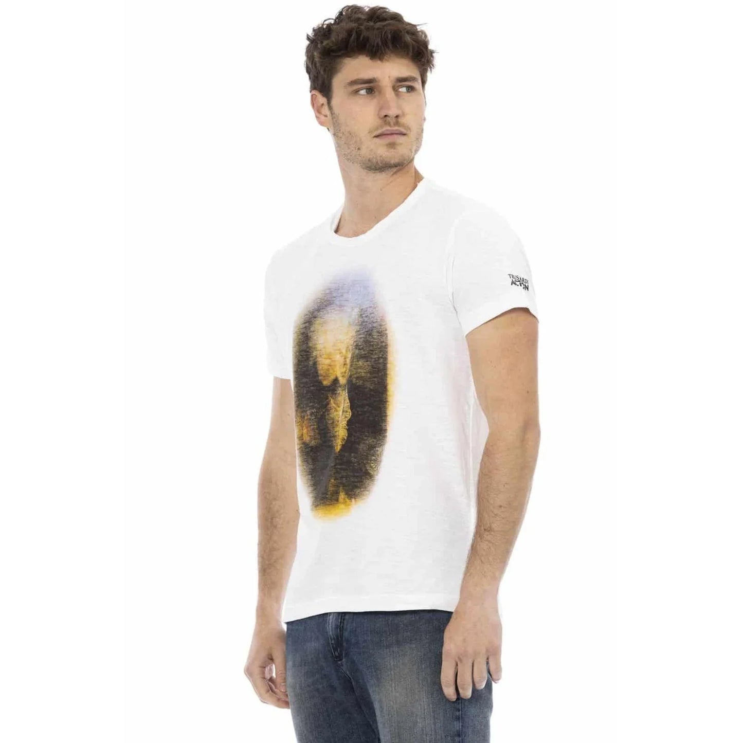 Men Crew-Neck Short-Sleeves T-Shirt – Breathable - White -Guocali