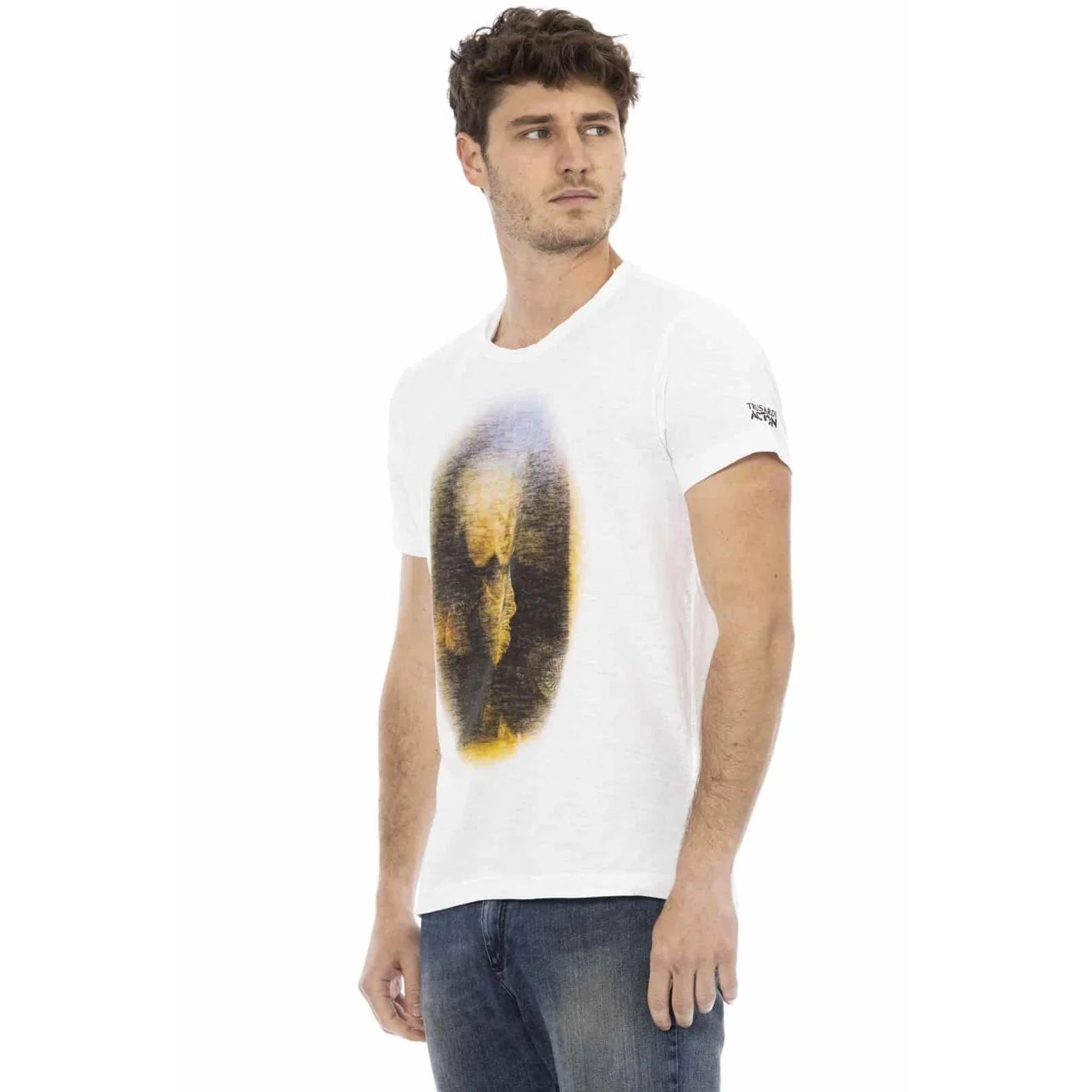 Men Crew-Neck Short-Sleeves T-Shirt – Breathable - White -Guocali