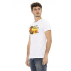 Men Crew-Neck Short-Sleeves T-Shirt – Breathable - White -Guocali