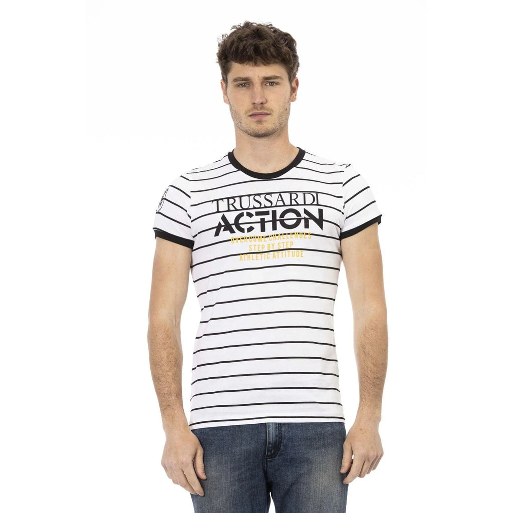 Men Crew-Neck Short-Sleeves T-Shirt – Breathable, Black, Yellow