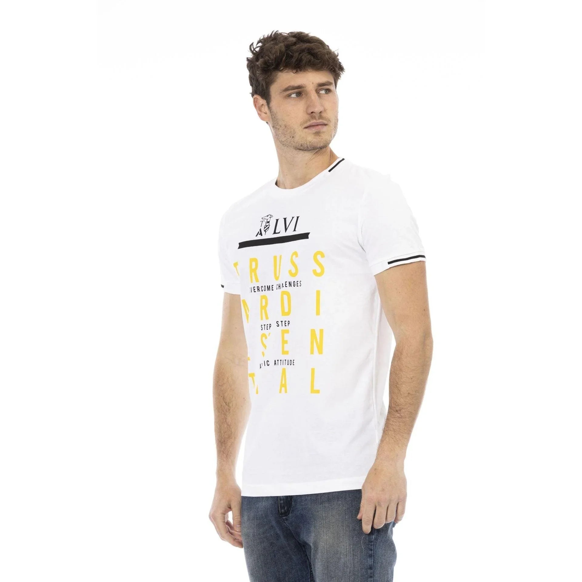 Men Crew-Neck Short-Sleeves T-Shirt – Breathable, Yellow, Black