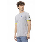 Men Crew-Neck Short-Sleeves T-Shirt – Breathable, Yellow, Blue