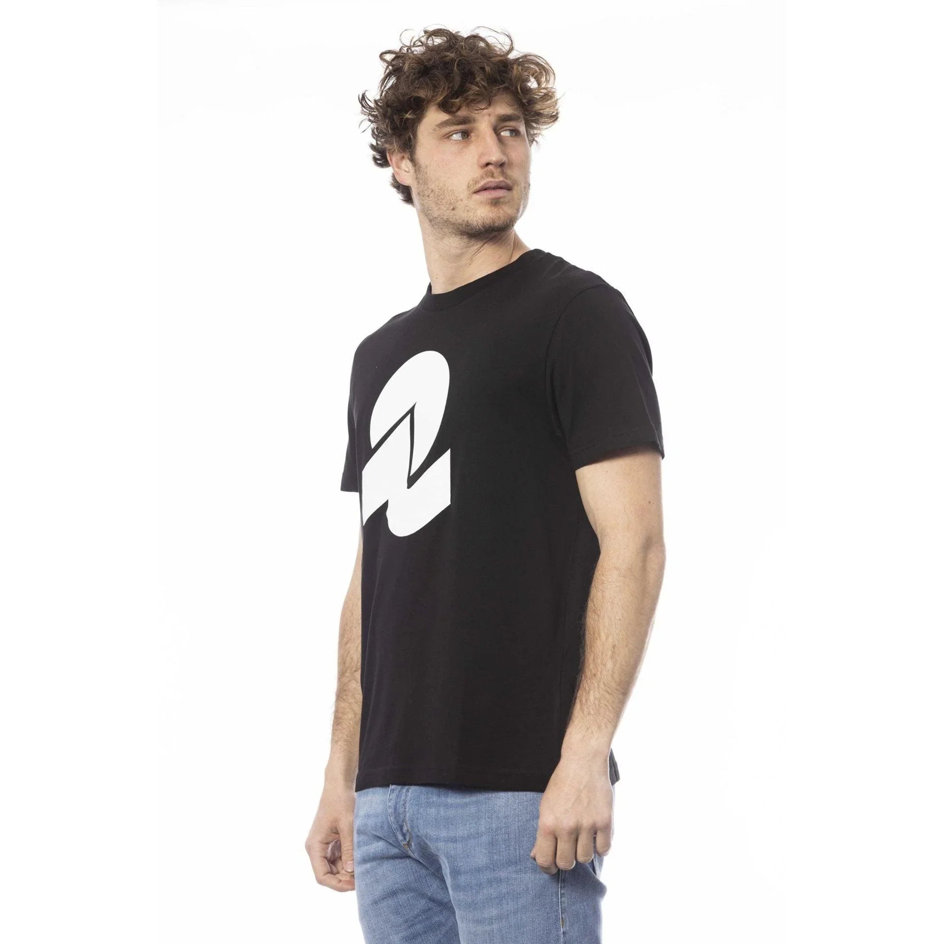 Men Crew-Neck Short-Sleeves T-Shirt – Lightweight - Black -Guocali