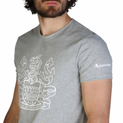 Men Crew-Neck T-Shirt – Stretchable - Gray -Guocali