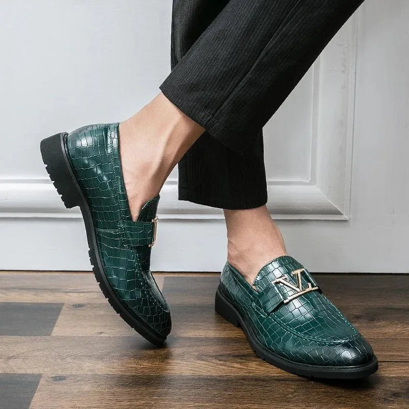 Men Dress Horse Bit Loafers - Slip-On All-Season Shoes