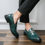 Men Dress Horse Bit Loafers - Slip-On All-Season Shoes