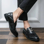 Men Dress Horse Bit Loafers - Slip-On All-Season Shoes