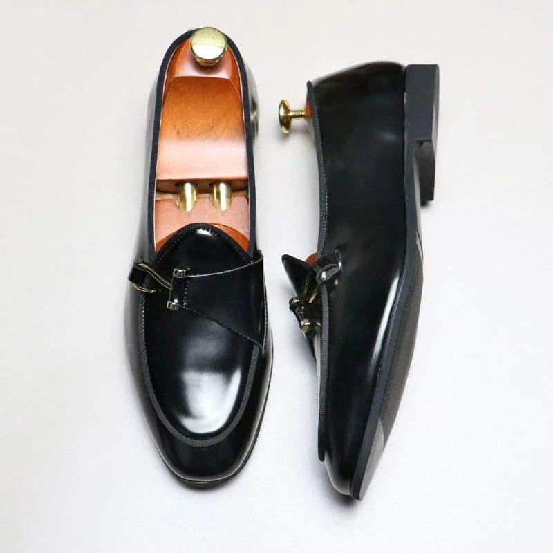 Men Dress Loafers - Hook-Loop, Slip-On Formal Dress Shoes