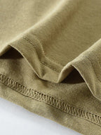 Men Henley Long-Sleeves T-Shirt – Breathable - Green, Beige -Guocali