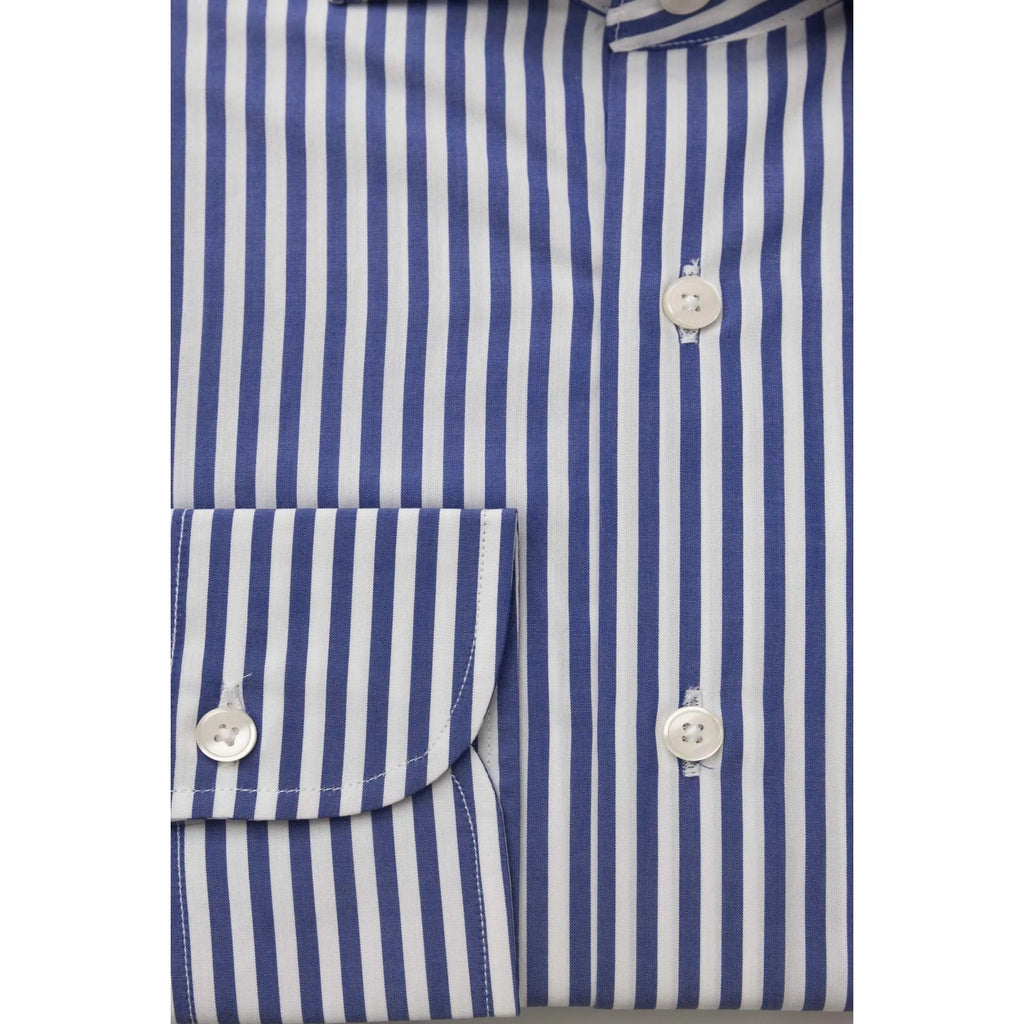 Men Long Sleeves Cotton Dress Shirt – Breathable, White