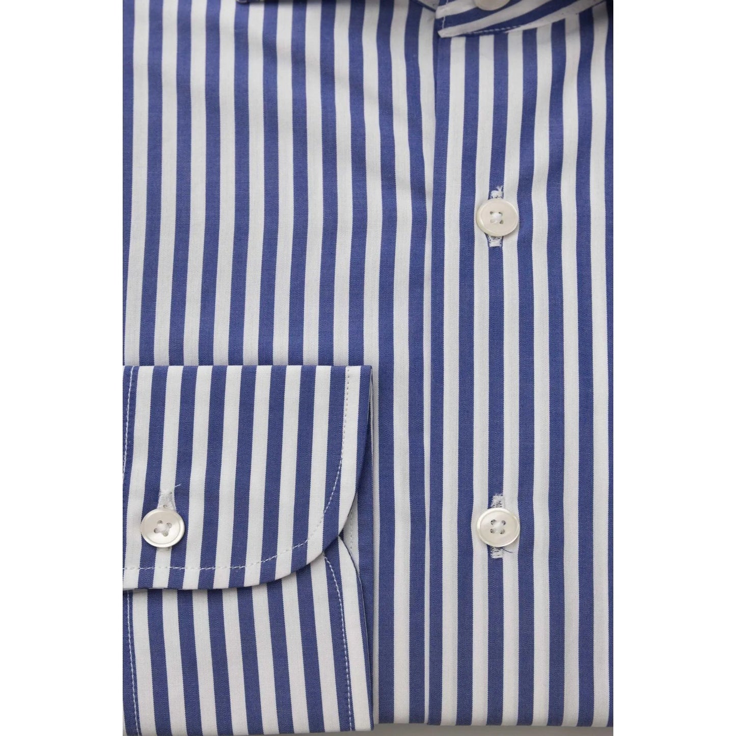 Men Long Sleeves Cotton Dress Shirt – Breathable - Blue, White -Guocali
