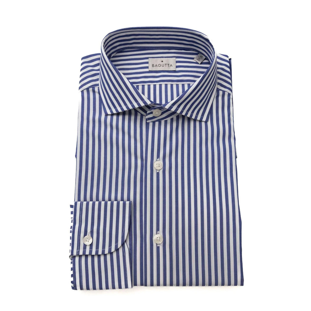 Men Long Sleeves Cotton Dress Shirt – Breathable, White