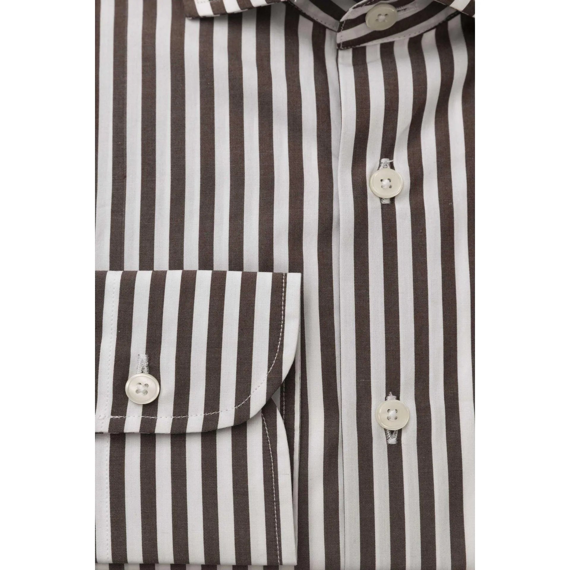 Men Long Sleeves Cotton Dress Shirt – Breathable, White