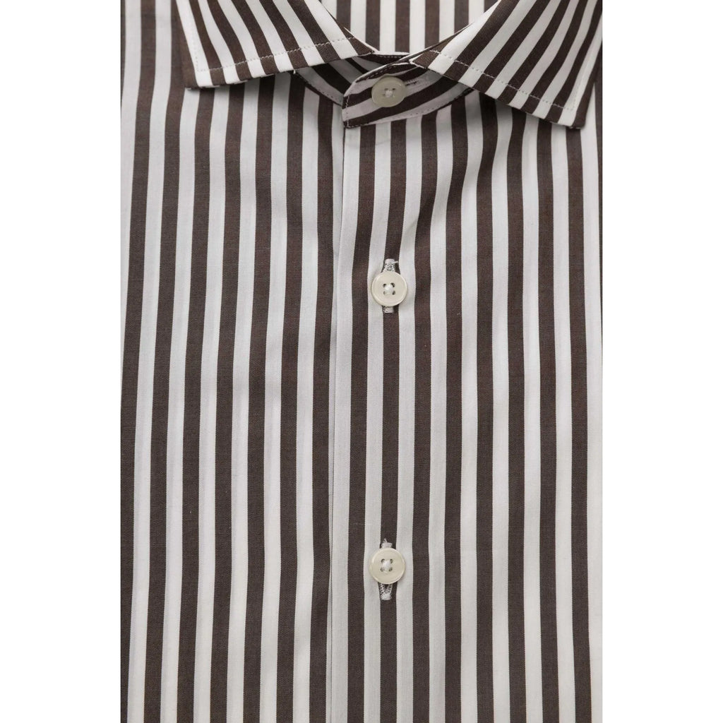 Men Long Sleeves Cotton Dress Shirt – Breathable, White