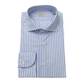 Men Long Sleeves Cotton Striped Dress Shirt – Breathable, White