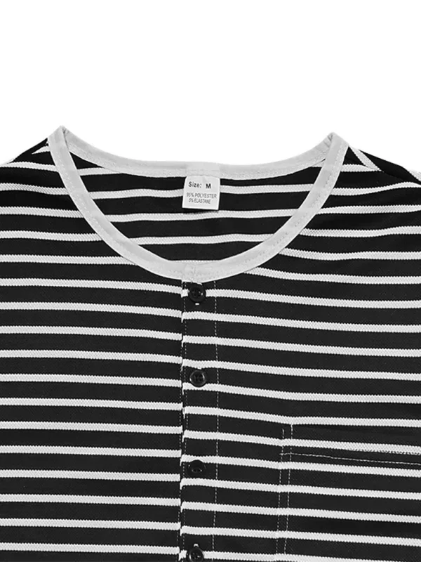 Men Long Sleeves Regular Fit Henley T-Shirt – Stretchable, White