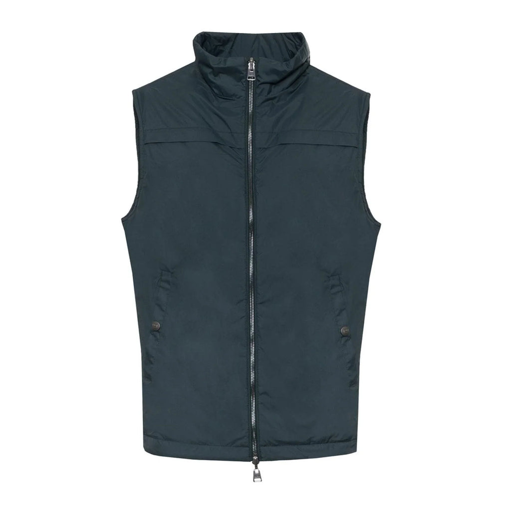Men Puffer Vest - Lightweight - Collarless Black -Guocali