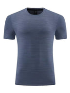Men Round-Neck Short-Sleeves T-Shirt – Moisture-Wicking - Black -Guocali