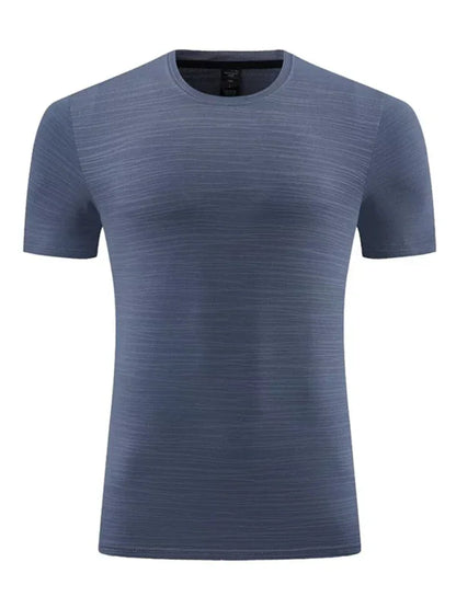 Men Round-Neck Short-Sleeves T-Shirt – Moisture-Wicking - Black -Guocali