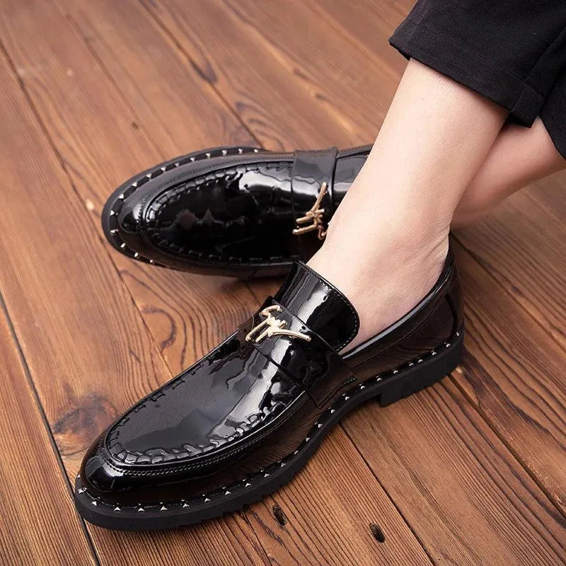 men loafers - leather, patent leather, fabric