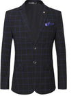 Men Blazer - Checked Formal Blazer -Guocali