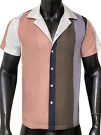 Men Short Sleeves Casual Shirt – Wrinkle-Resistant - White -Guocali