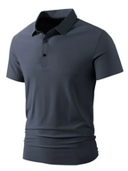 Men Short Sleeves Polo Shirt – Stretchable - White -Guocali