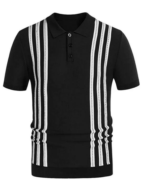 Men Short Sleeves Polo Shirt – Stretchable - Black -Guocali