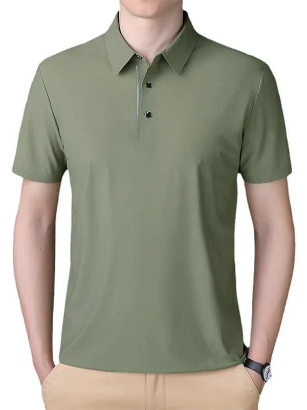 Men Short Sleeves Polo Shirt – Stretchable - Green, Black -Guocali