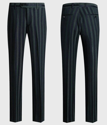 Men Suit - Caruso Striped 3-Piece Suit -Guocali