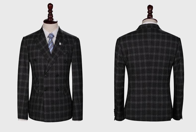Men Suit - Crawford Plaid 3-Piece Suit - 3-Piece Suit - Guocali