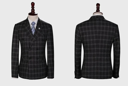 Men Suit - Crawford Plaid 3-Piece Suit -Guocali