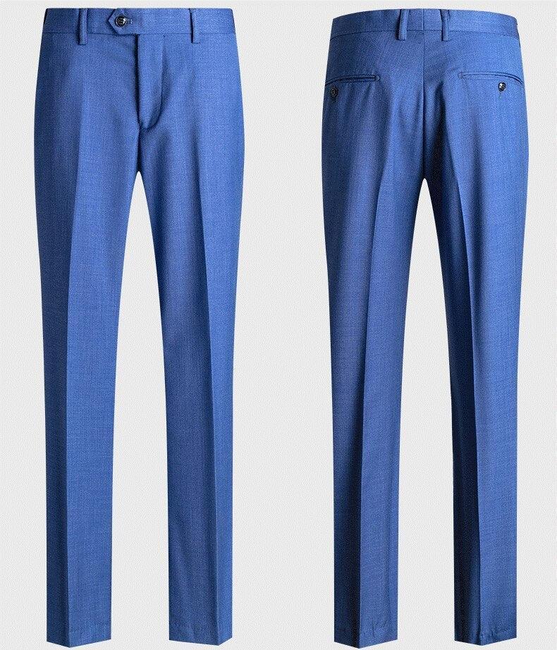 Men Suit - Giovani Blue 3-Piece Suit - 3-Piece Suit - Guocali