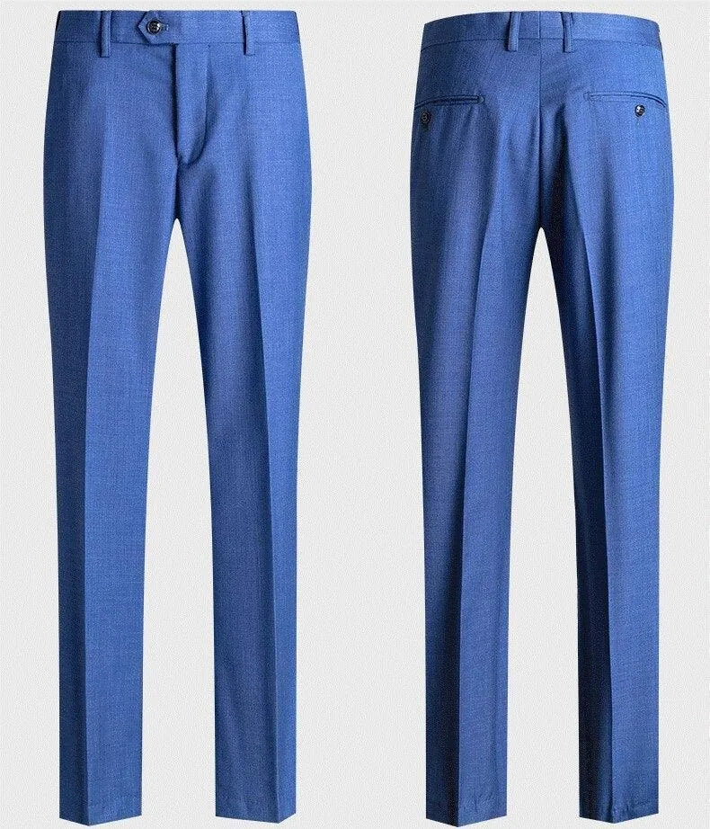 Men Suit - Giovani Blue 3-Piece Suit -Guocali