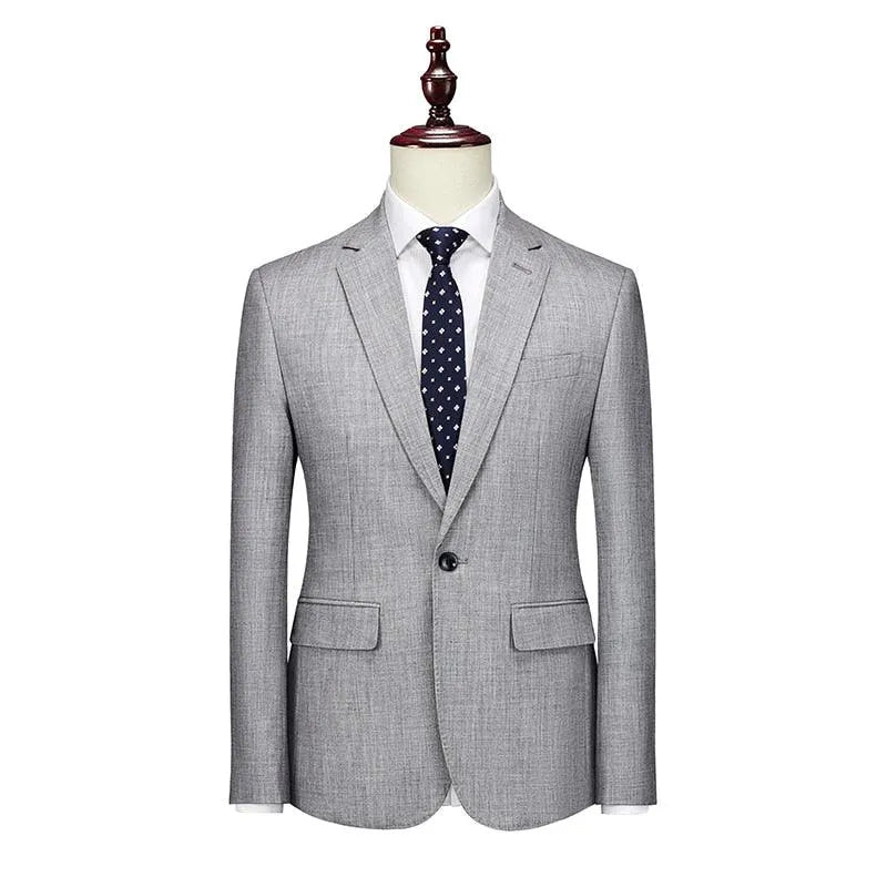Men Suit Jacket - Lightweight Blazer, Light Gray
