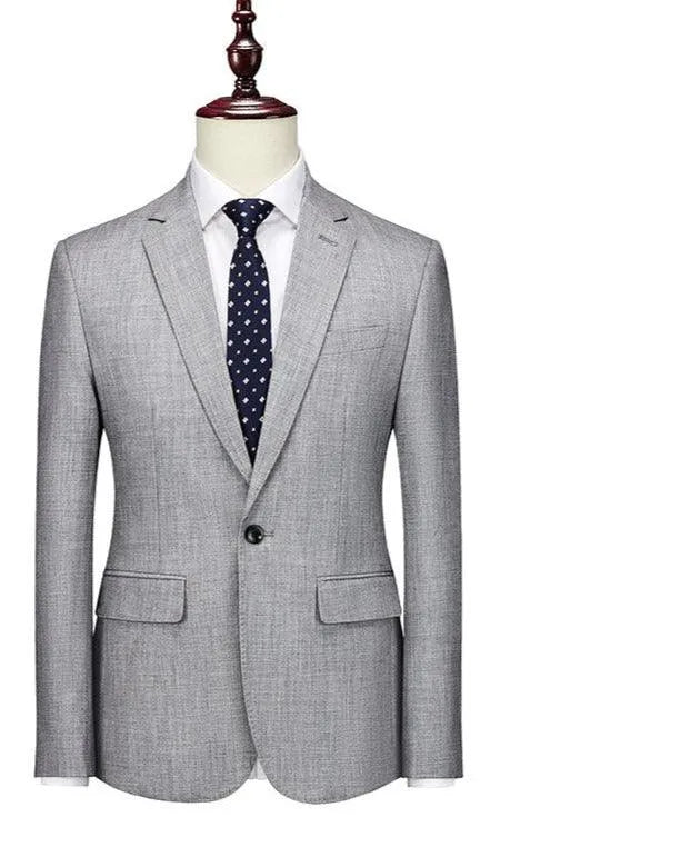Men Suit Jacket - Lightweight Blazer, Light Gray