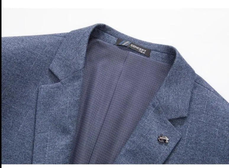 Men Suit Jacket - Wrinkle-Resistant Blazer