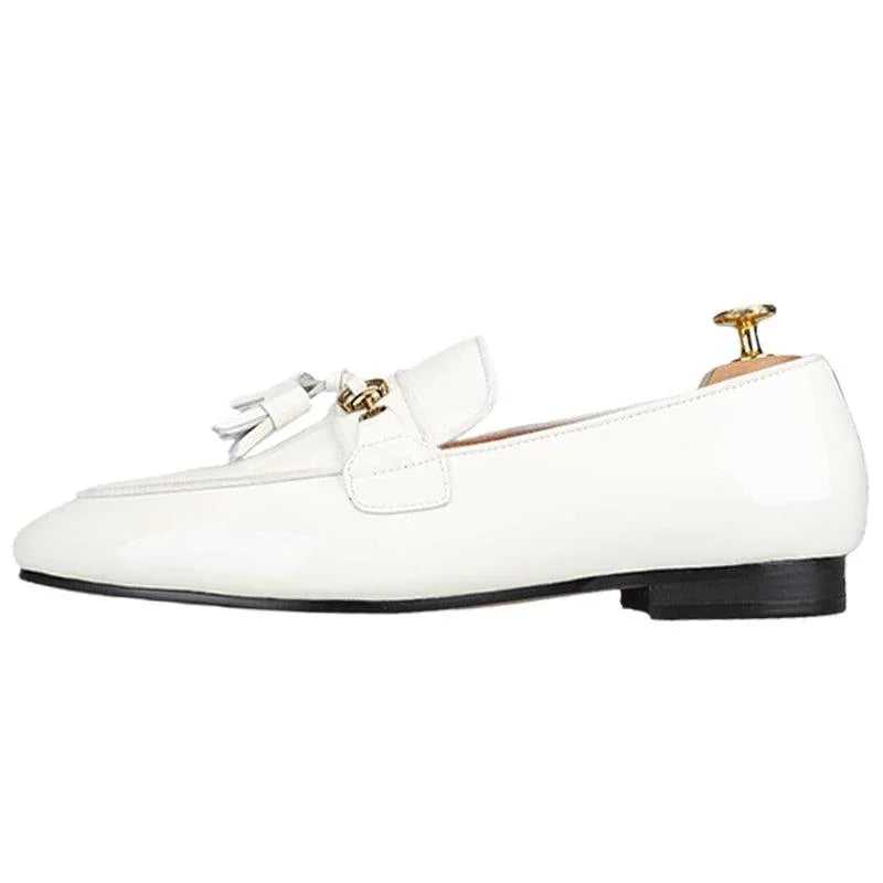 Men Tassel Horse Bit Dress Loafers - Slip-On Formal Dress Shoes
