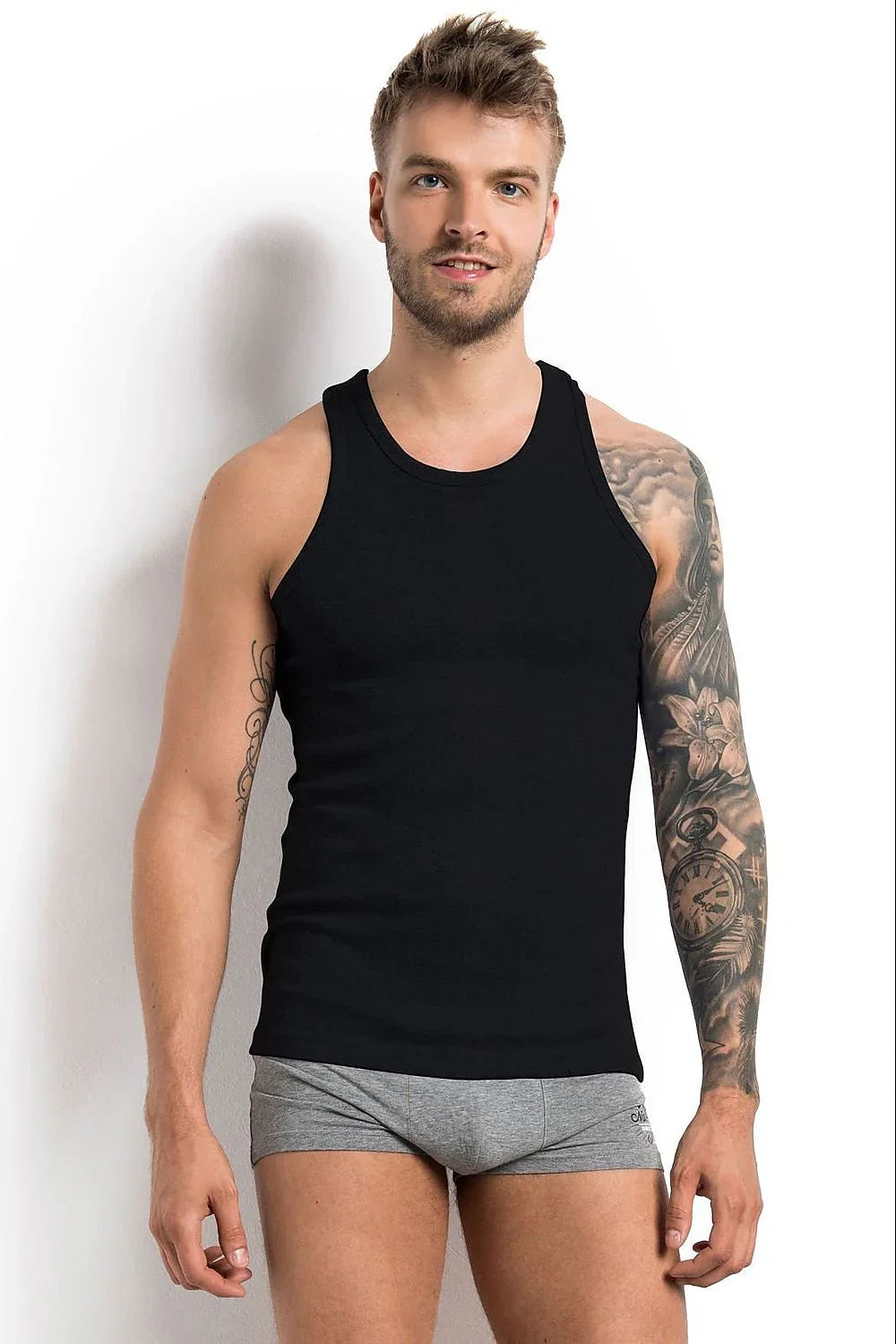 Men Undershirt Vest Singlet - Stretchable - Sleeveless -Guocali