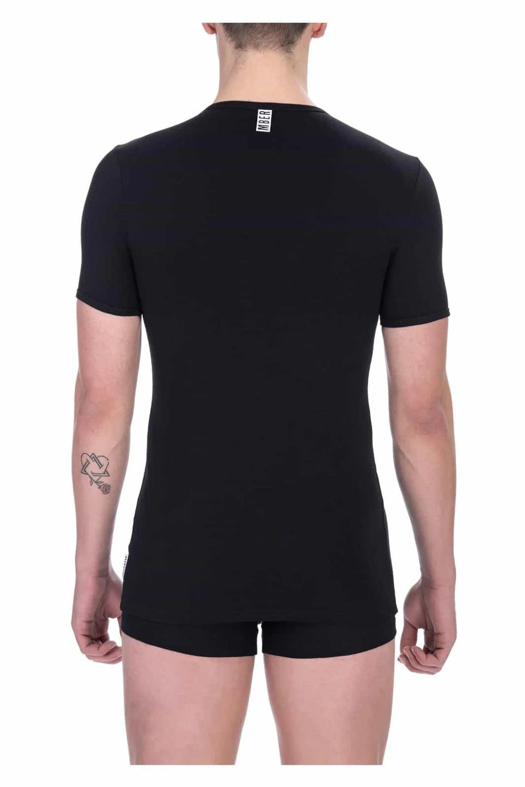 Men Underwear T-Shirts - Stretchable - Short-Sleeves Black -Guocali
